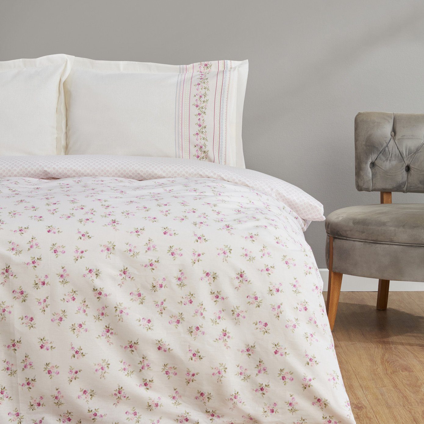 Karaca Home Bettwäsche Glen Pink 100% günstig online kaufen
