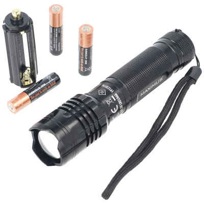 Fox Outdoor Mini High Tech LED Stablampe Taschenlampe Fokus-Funktion schwarz 