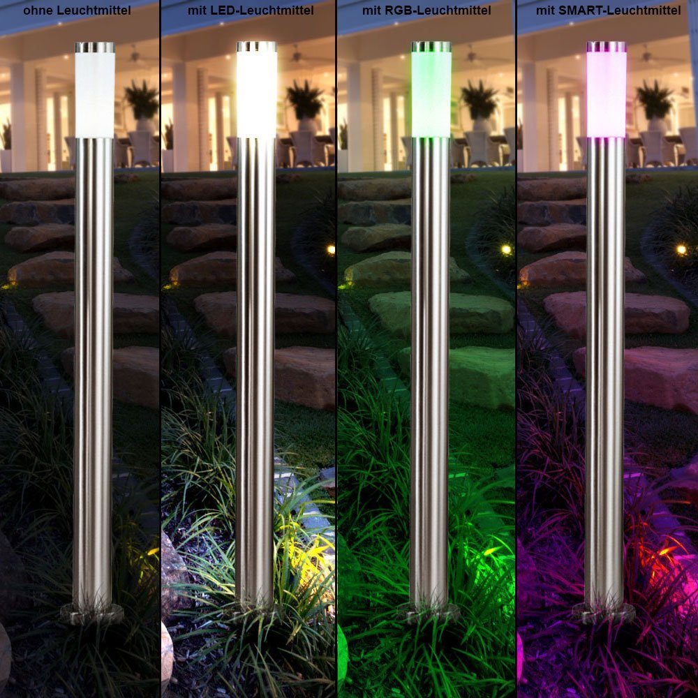 Außen-Stehlampe, FERNBEDIENUNG LED App Außen Sprachsteuerung Steh RGB Lampe Garten etc-shop LED