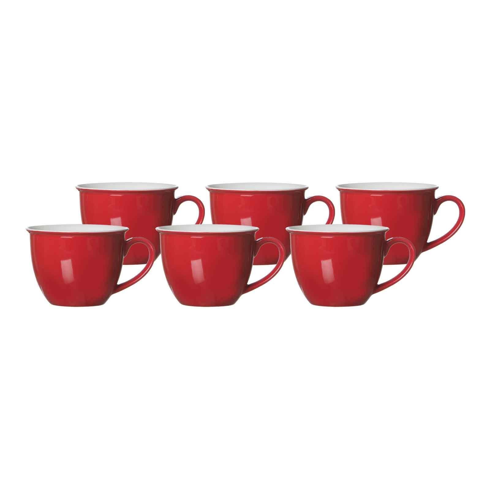 Ritzenhoff & Breker Tasse Doppio Jumbotassen 350 ml 6er Set, 6-tlg., Porzellan