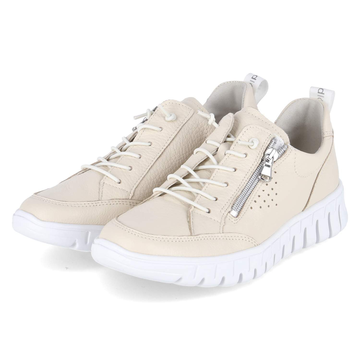 Waldläufer 916003-169/111 Damen Glattleder beige Schnürschuh
