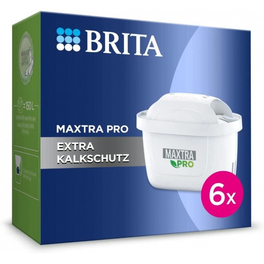BRITA Kalk- und Wasserfilter Brita MAXTRA PRO Extra Kalkschutz Pack 6 für Wasserfilter., Zubehör für alle BRITA Kannen, 4-stufige Filtration für optimalen Geräteschutz