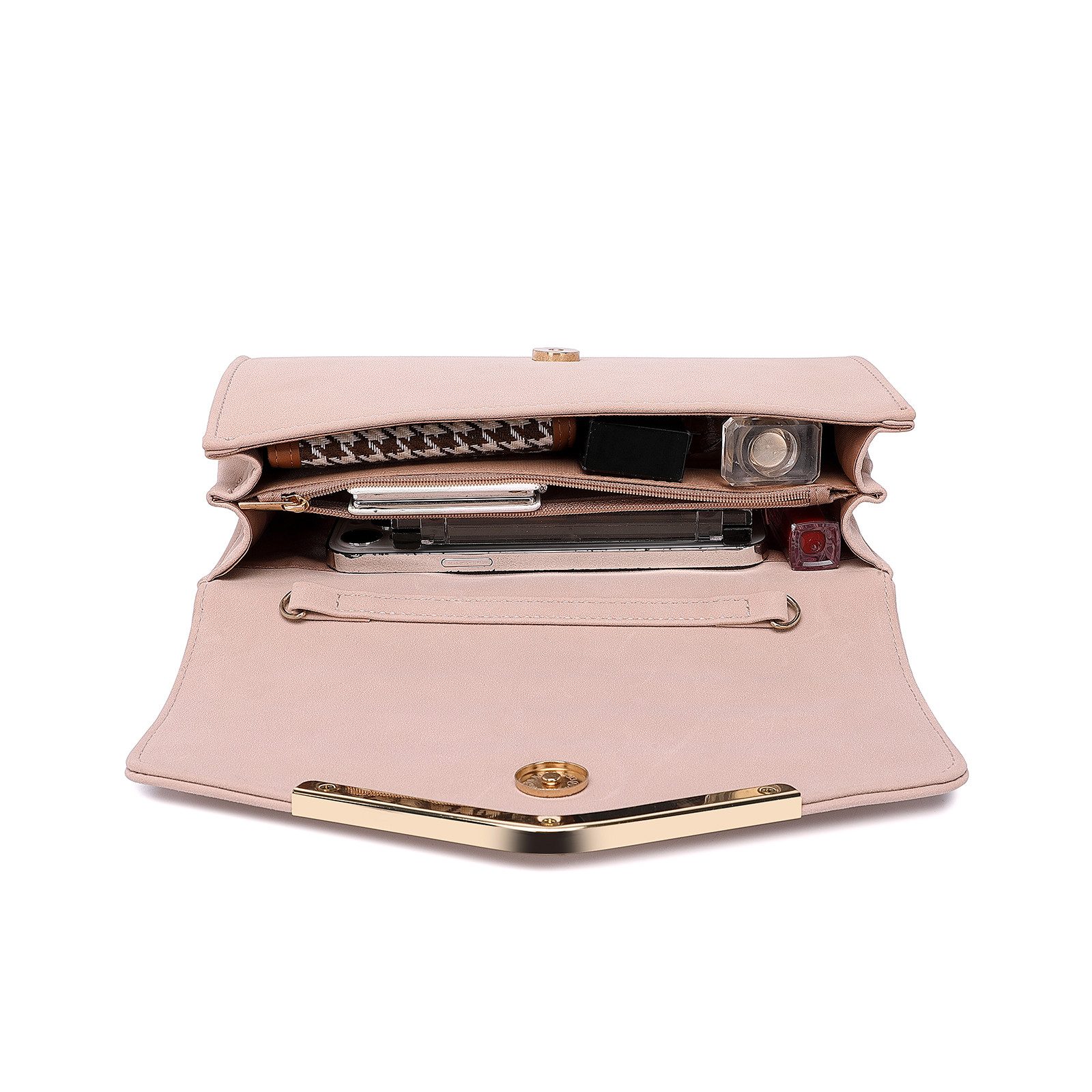 Miss Lulu Abendtasche Clutch Damen Elegant Kettentasche Hochzeit Umhängetasche Handtasche