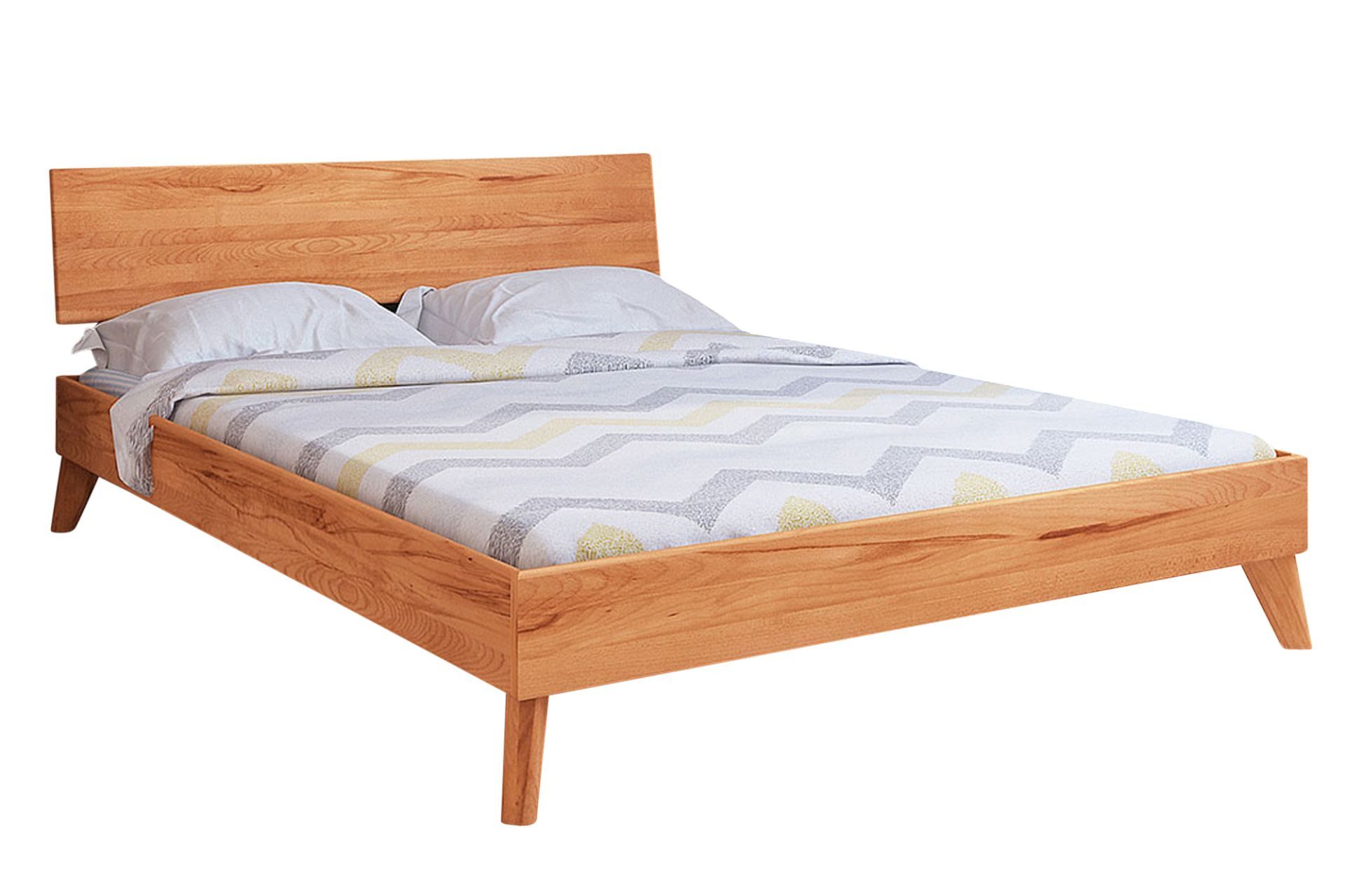 Massivholzbett Jugendbett "Jakob" 140x200cm Kernbuche massiv