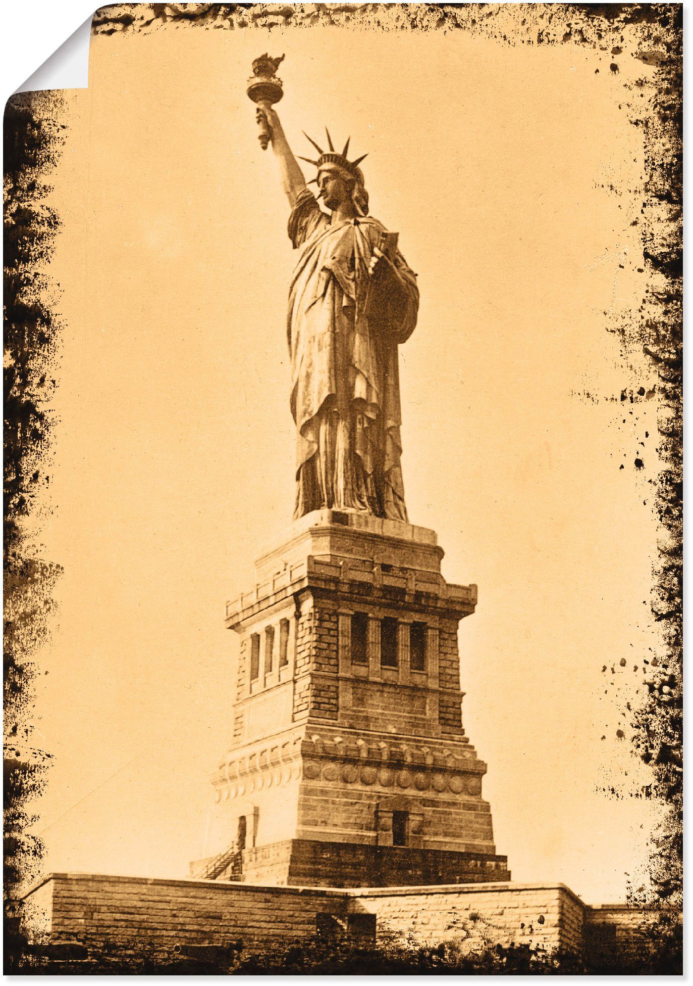 Artland N.Y. Freiheitsstatue Wandaufkleber oder Wandbild - Größen versch. in Poster als (1 St), Leinwandbild, City, Gebäude