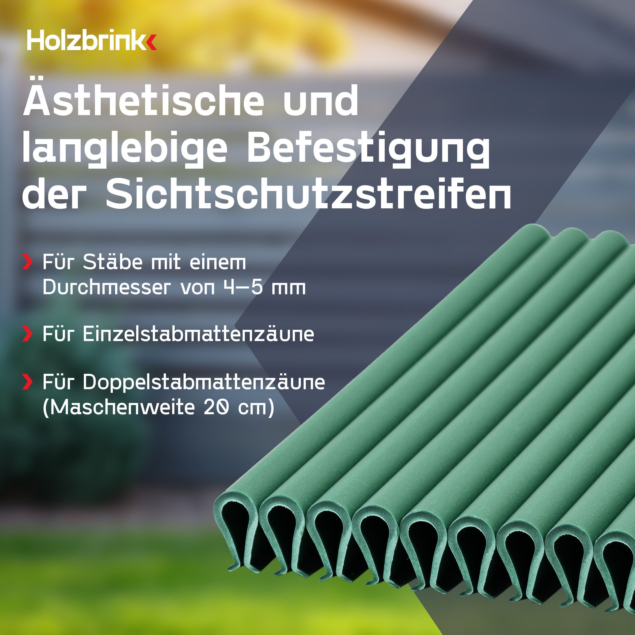 HOLZBRINK Sichtschutzstreifen Befestigungsclips für Sichtschutzstreifen20 S günstig online kaufen