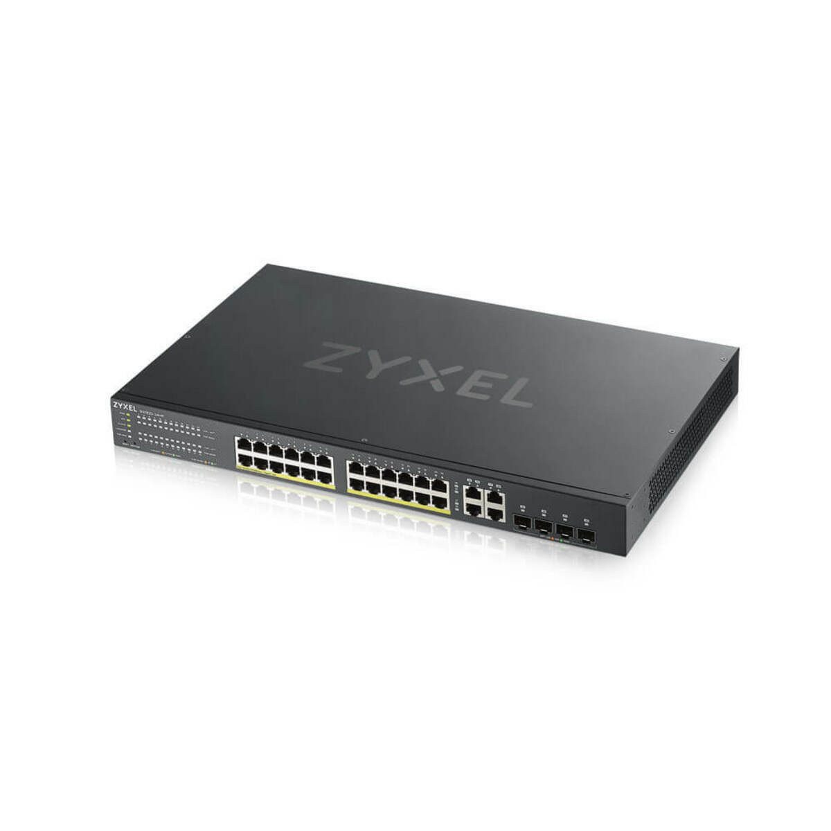 Serverschrank Zyxel 24-Ports GS1920 smart managed PoE+ Switch
