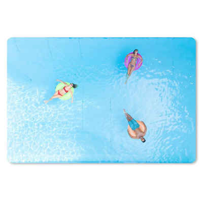 MuchoWow Gaming Mauspad Sommer - Wasser - Schwimmband (1-St), Mousepad mit Rutschfester Unterseite, Gaming, 120x80 cm, XXL, Großes