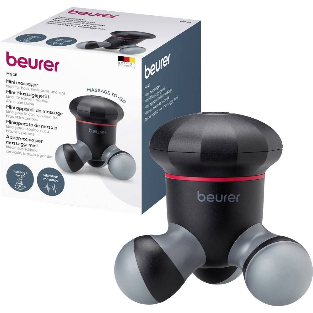 BEURER Massagegerät MG 18 Massagegerät Schwarz 10501, Mit Vibration, Mit LED Beleuchtung, Mit Massagefunktion