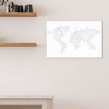 DEQORI Magnettafel 'Vernetzte Welt', Whiteboard Pinnwand beschreibbar