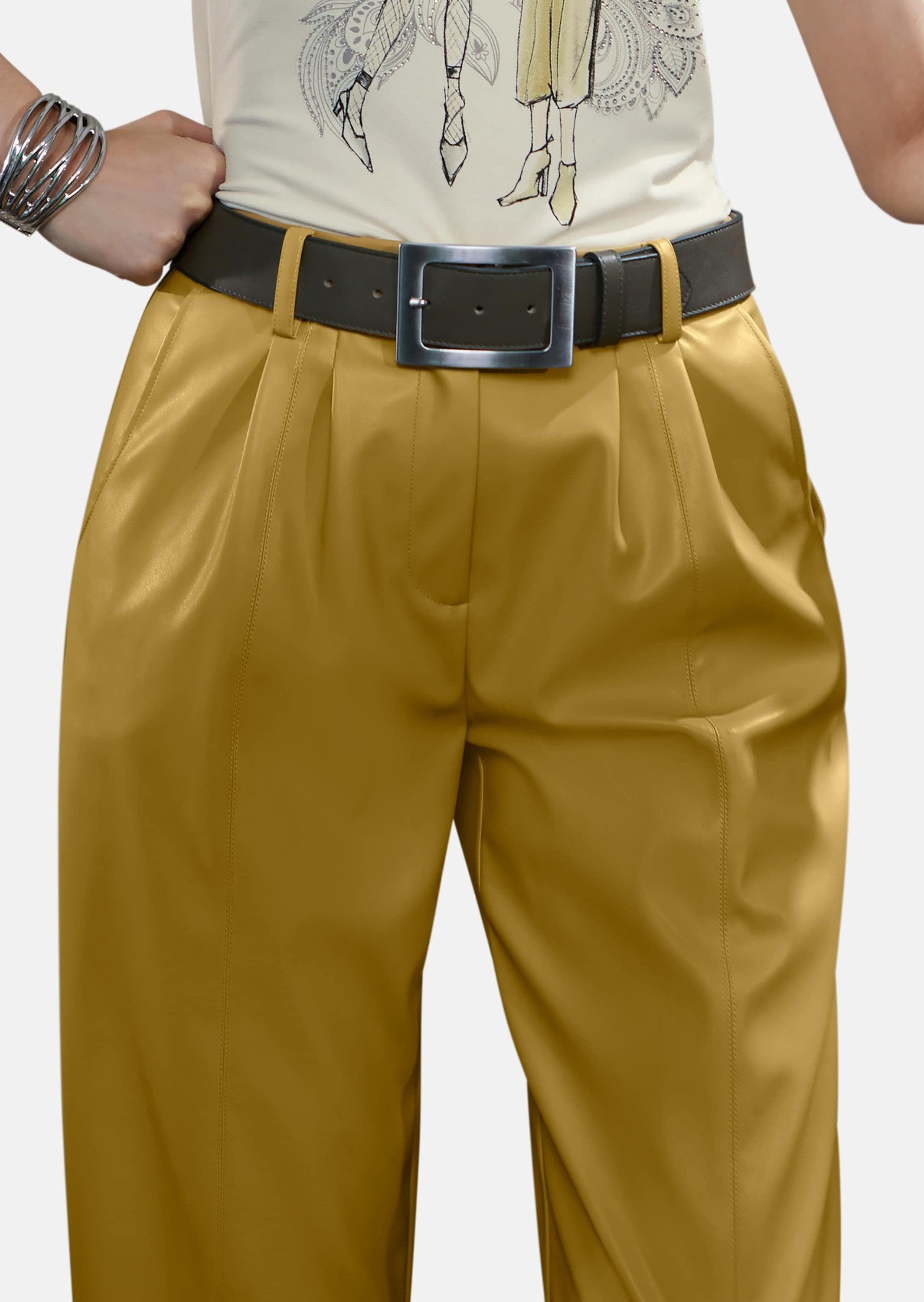 MADELEINE Culotte Verkürzte Hose mit geradem Bein Unifarbenes Design, ohne sichtbaren Verschluss