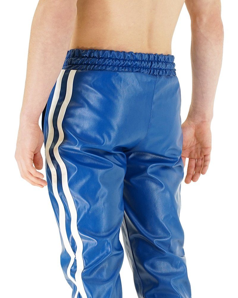 BOCKLE Lederhose Bockle® Boyjog Faux Blaue Kuns Leder Jogginghose Joggers günstig online kaufen