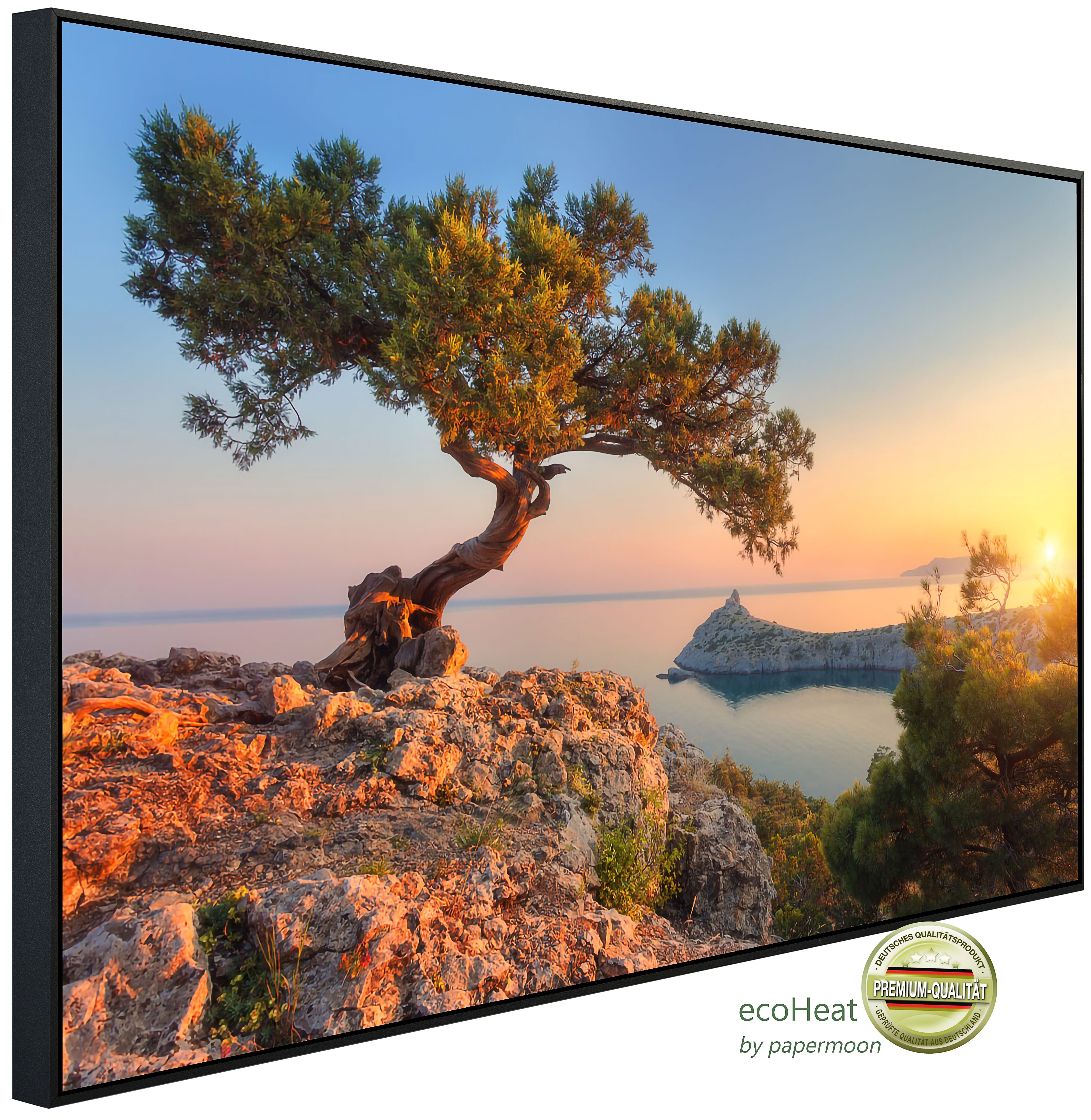 Papermoon Infrarotheizung INFRAROT-BILD-HEIZUNG, Baum auf Berg, TÜV-Rheinland/GS zertifiziert, angenehme Strahlungswärme