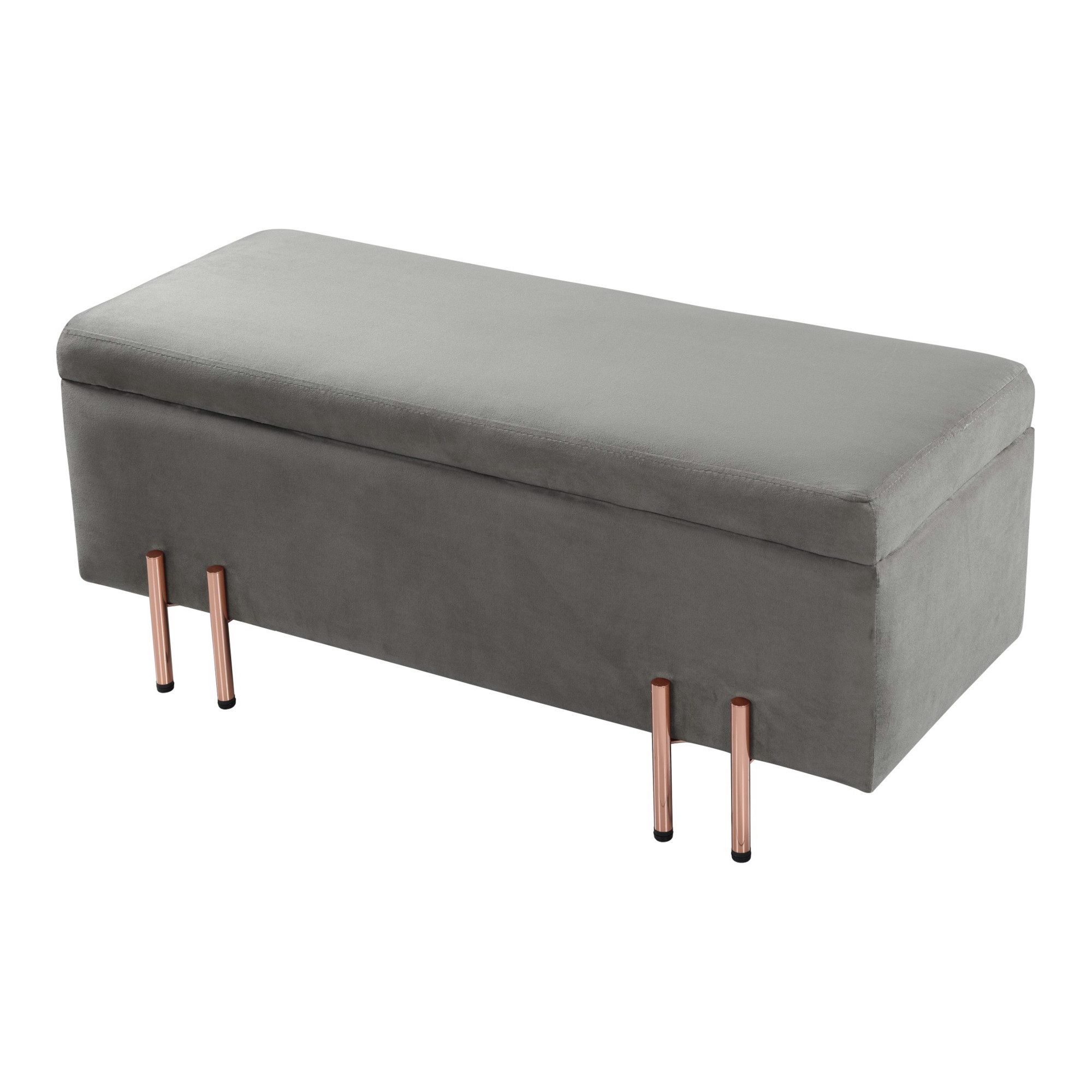 en.casa Sitztruhe, »Dals« Samt Metallbeine 100 günstig online kaufen