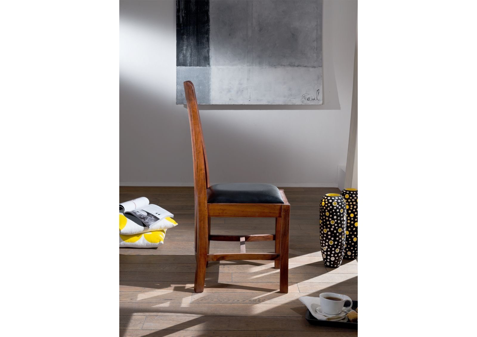 Massivmoebel24 Holzstuhl OXFORD (dunkelbraun Massivholz), 45 x 103 x 51 cm OXFORD #6