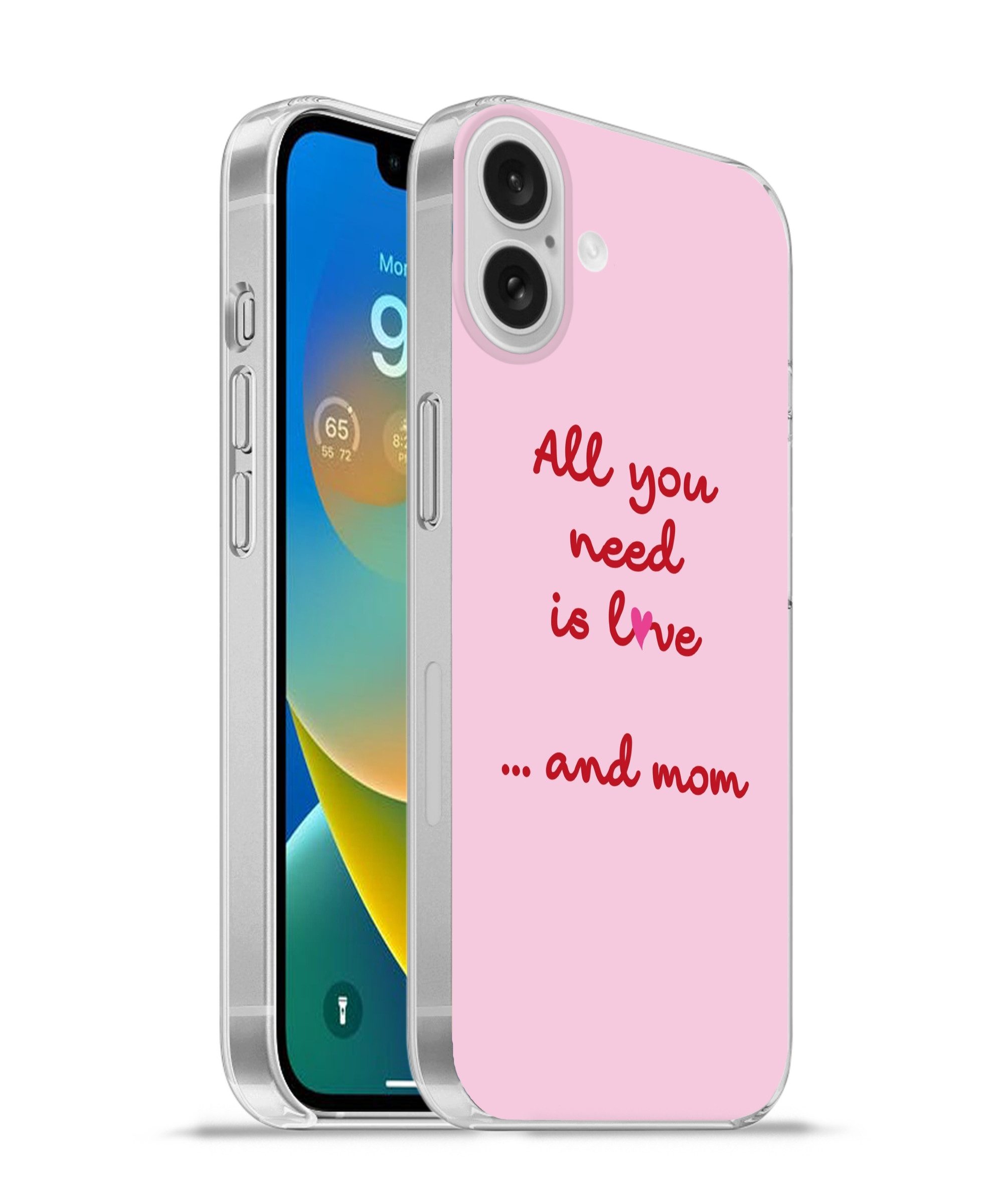 MuchoWow Handyhülle für Apple iPhone 16 Plus Mutter - Liebe - Text - Rot, Smartphone-Bumper, Print, Handy Schutzhülle Dünn