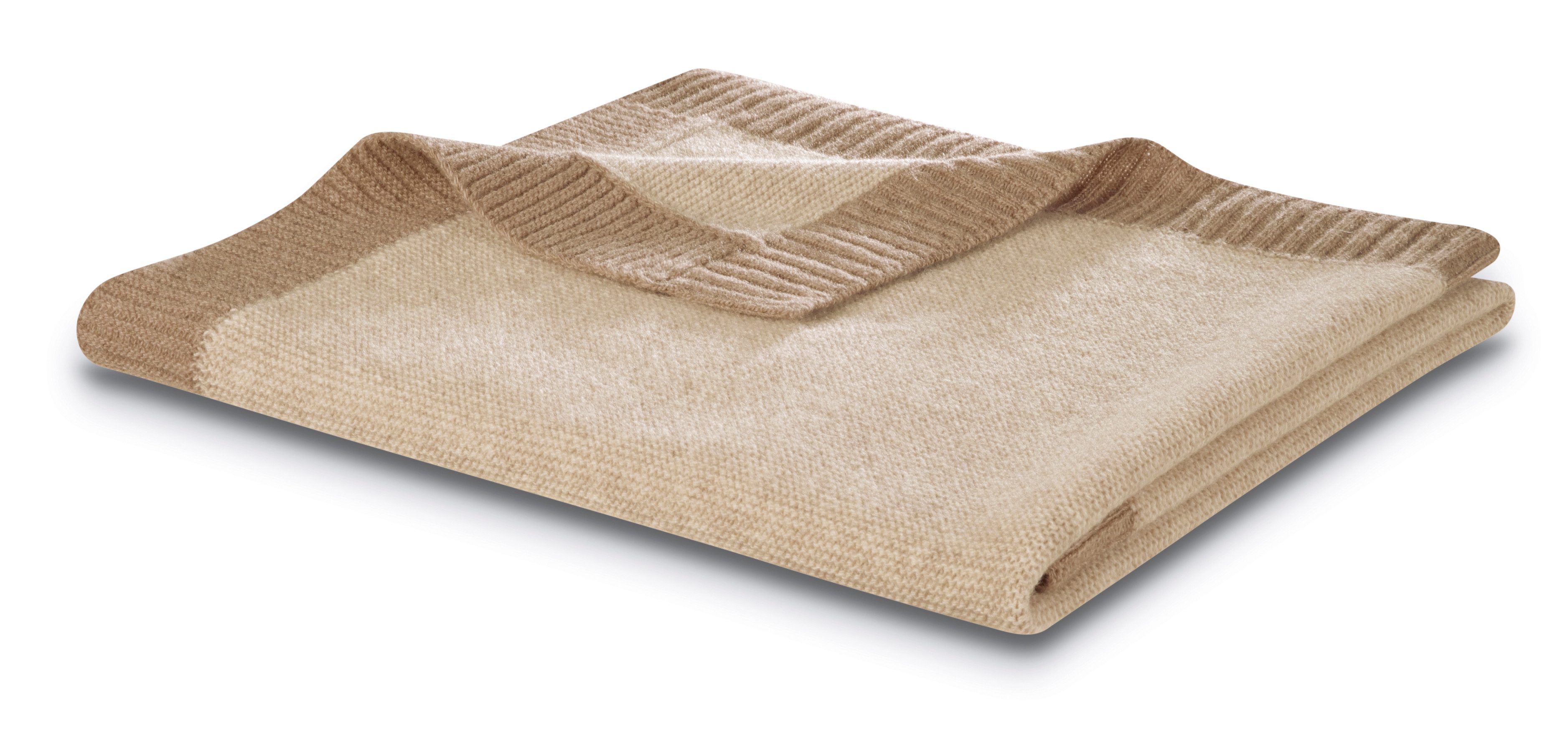 Babydecke Babydecke Wool Knit, Biederlack, 75 x 100, mit kontrastfarbigem Patentrand