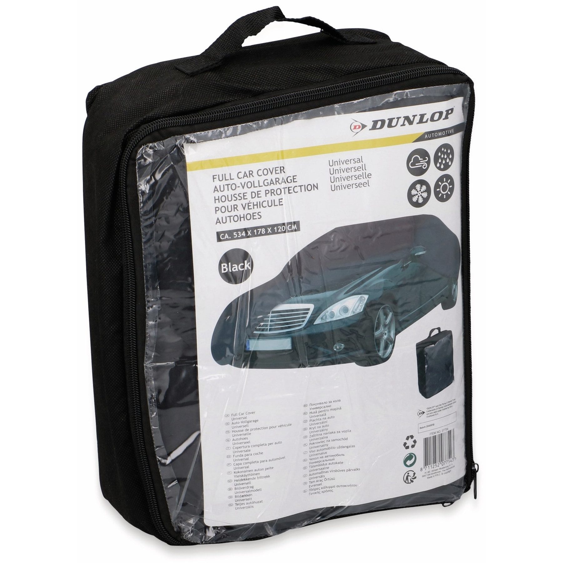 Dunlop Autoplane DUNLOP Auto-Vollgarage Universal, 534x178x120 cm, schwarz