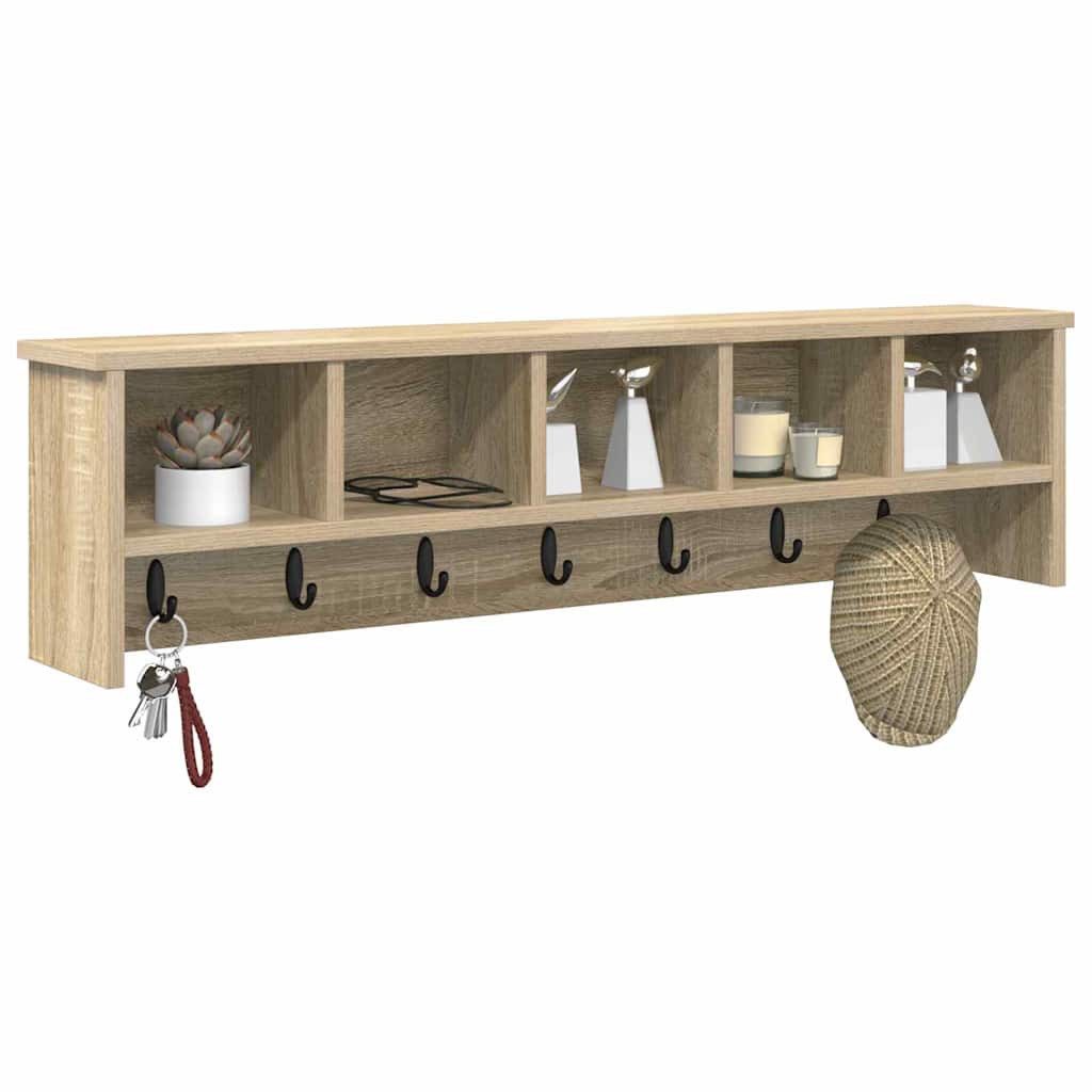 vidaXL Regal Wandmontierter Kleiderständer Sonoma-Eiche 100 günstig online kaufen