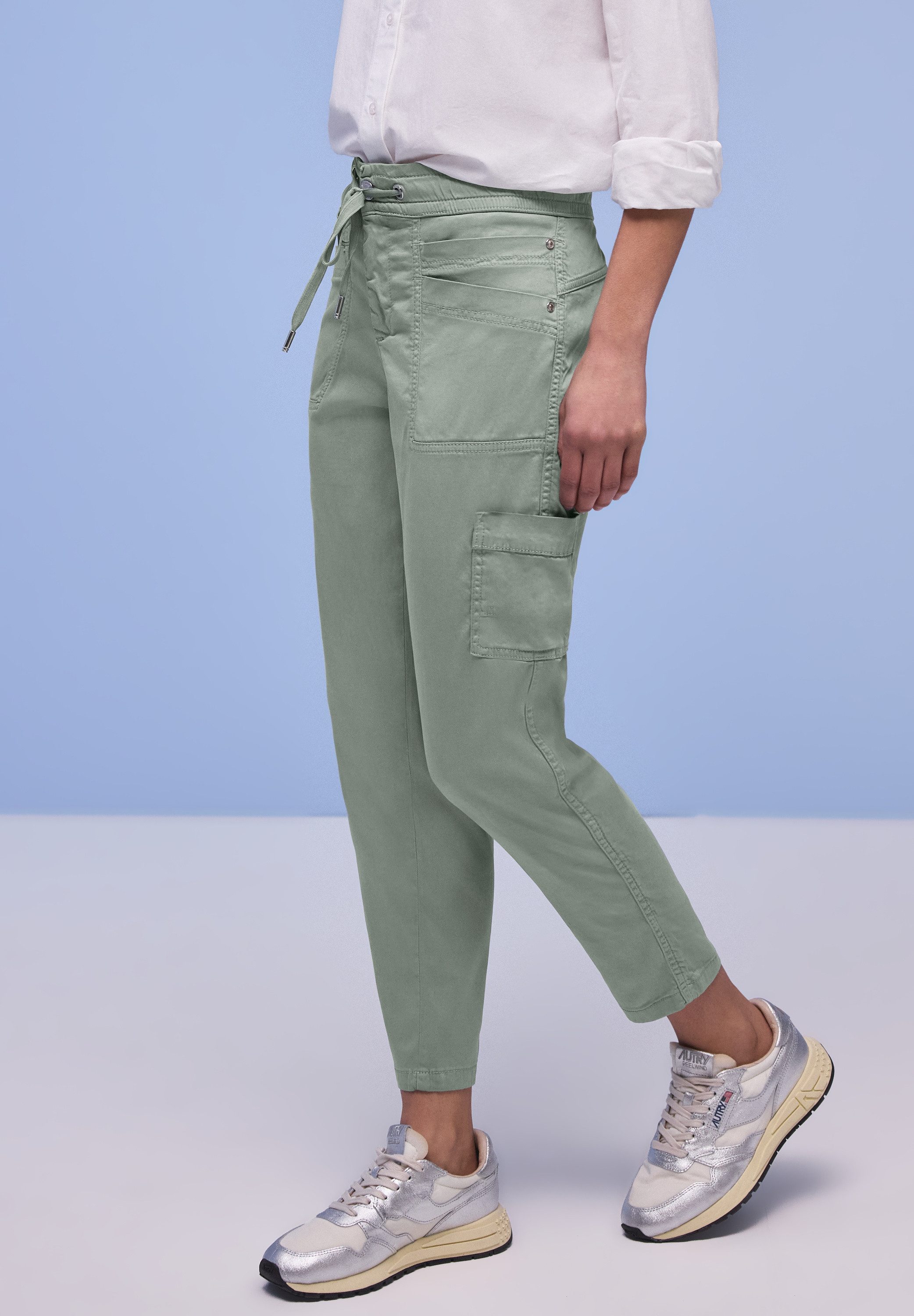STREET ONE Jogger Pants Style Bonny mit Cargo-Taschen und Kordelzug