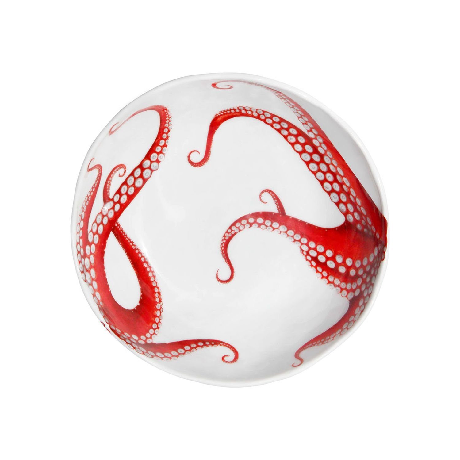 TAITÙ Salatschüssel Dieta Mediterranea Fish Polpo, Porzellan