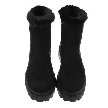 Selenzia Selenzia Damen Chelsea Winter Boots Stiefel Stiefeletten Winterstiefel Schnürstiefelette