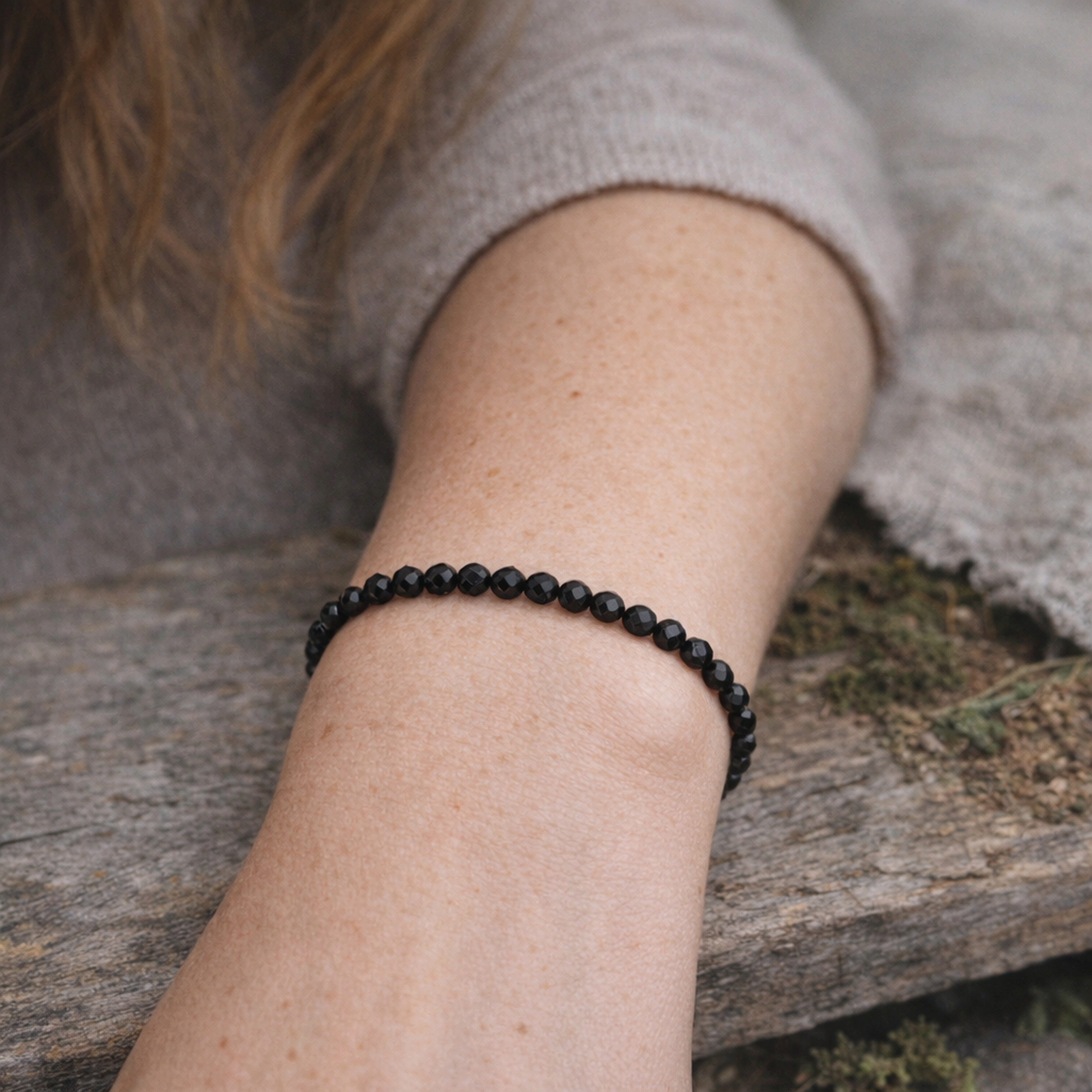 Lebensquelle Plus Armband Turmalin(Schörl), facettiertes Armband, 4 mm – Bild 2 von 5