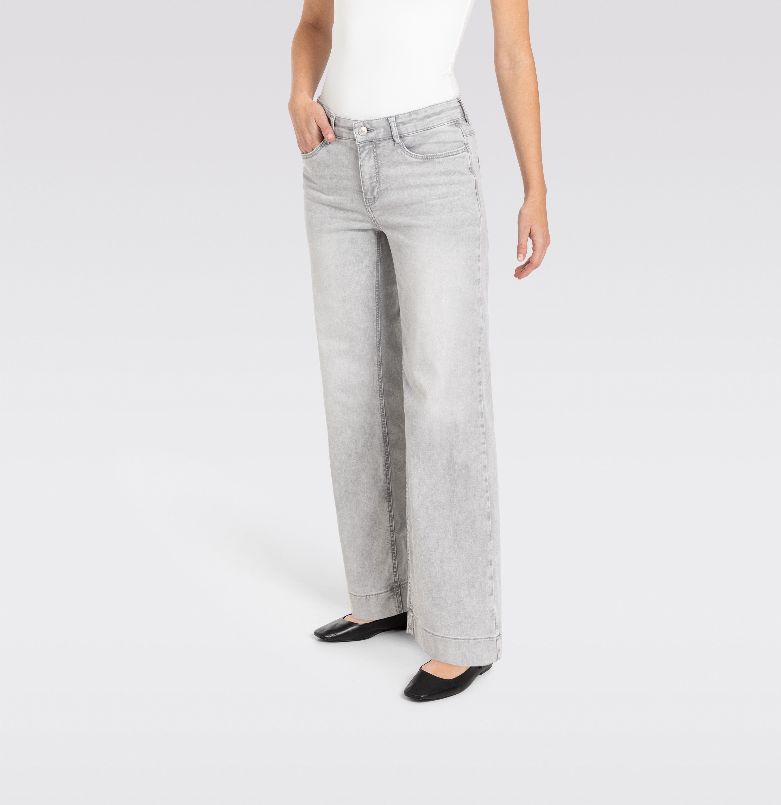 MAC Weite Jeans DREAM WIDE mit weitem Bein-Stretch