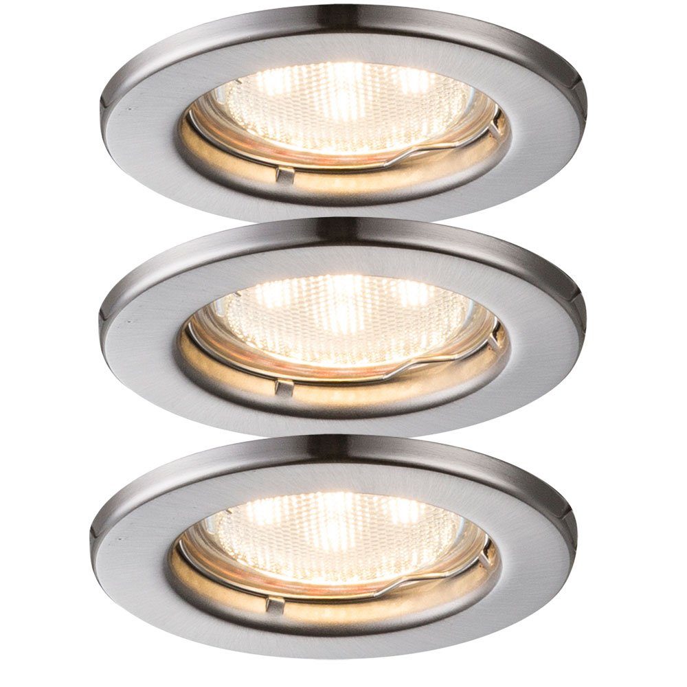 Globo rund Lampe inklusive, LED SAN LED Strahler Spot Einbaustrahler, II Warmweiß, Globo FRANCISCO Beleuchtung 3-flg Leuchtmittel