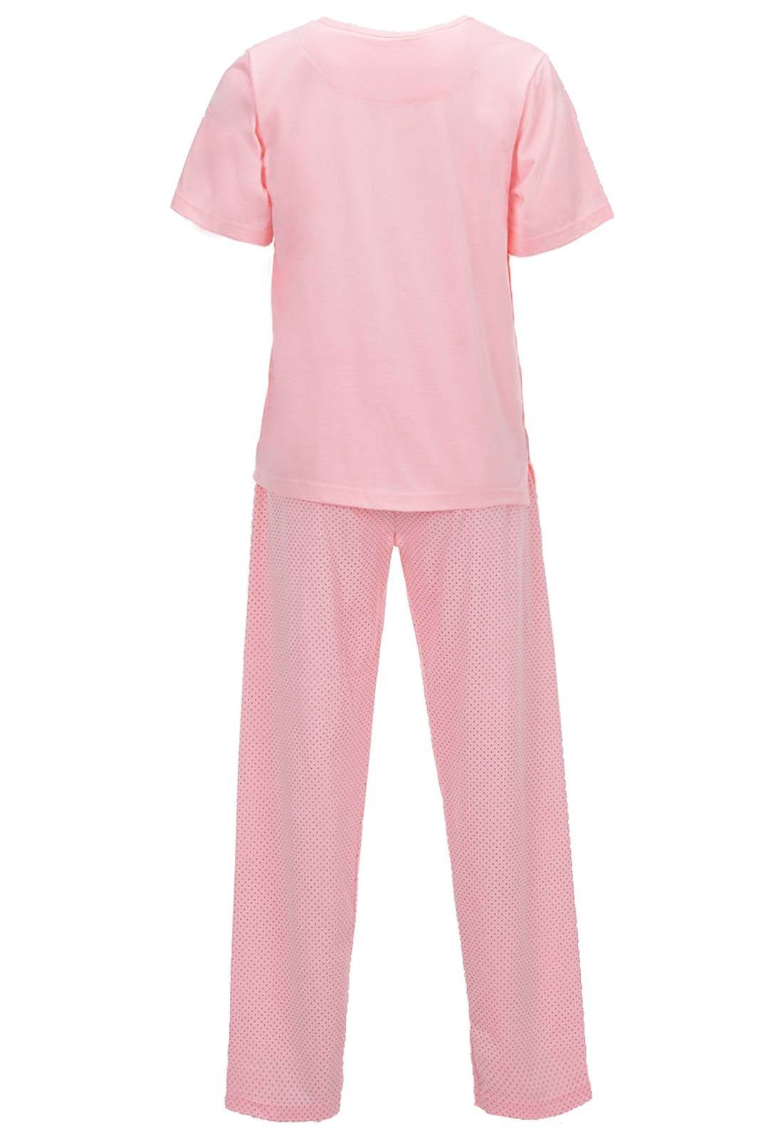 zeitlos Schlafanzug Pyjama Set Kurzarm - Uni Punkte günstig online kaufen
