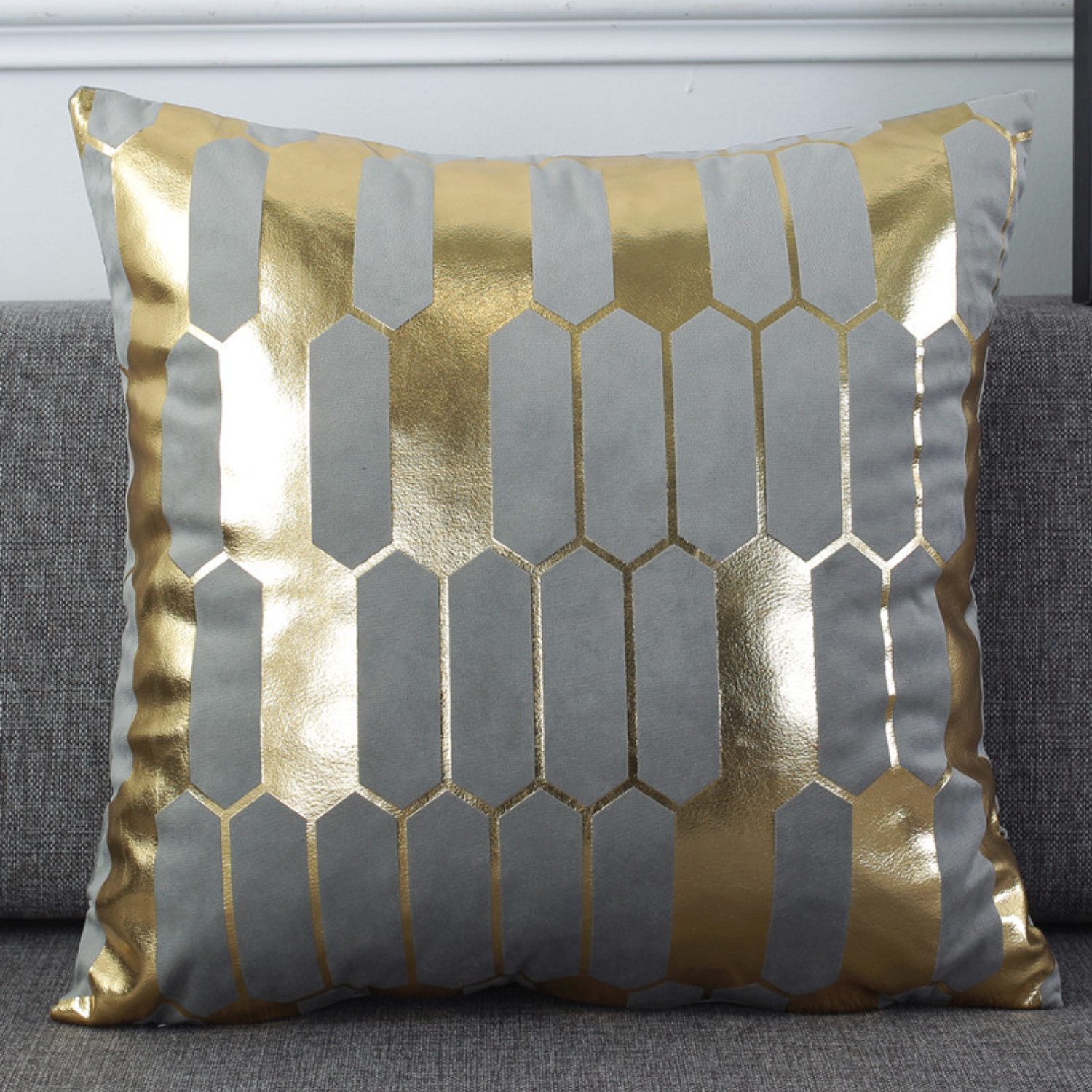 BYSURE Kissenbezüge NF13WH00372, (2 Stück), Gold Heißpräge Samt Kissenbezug günstig online kaufen
