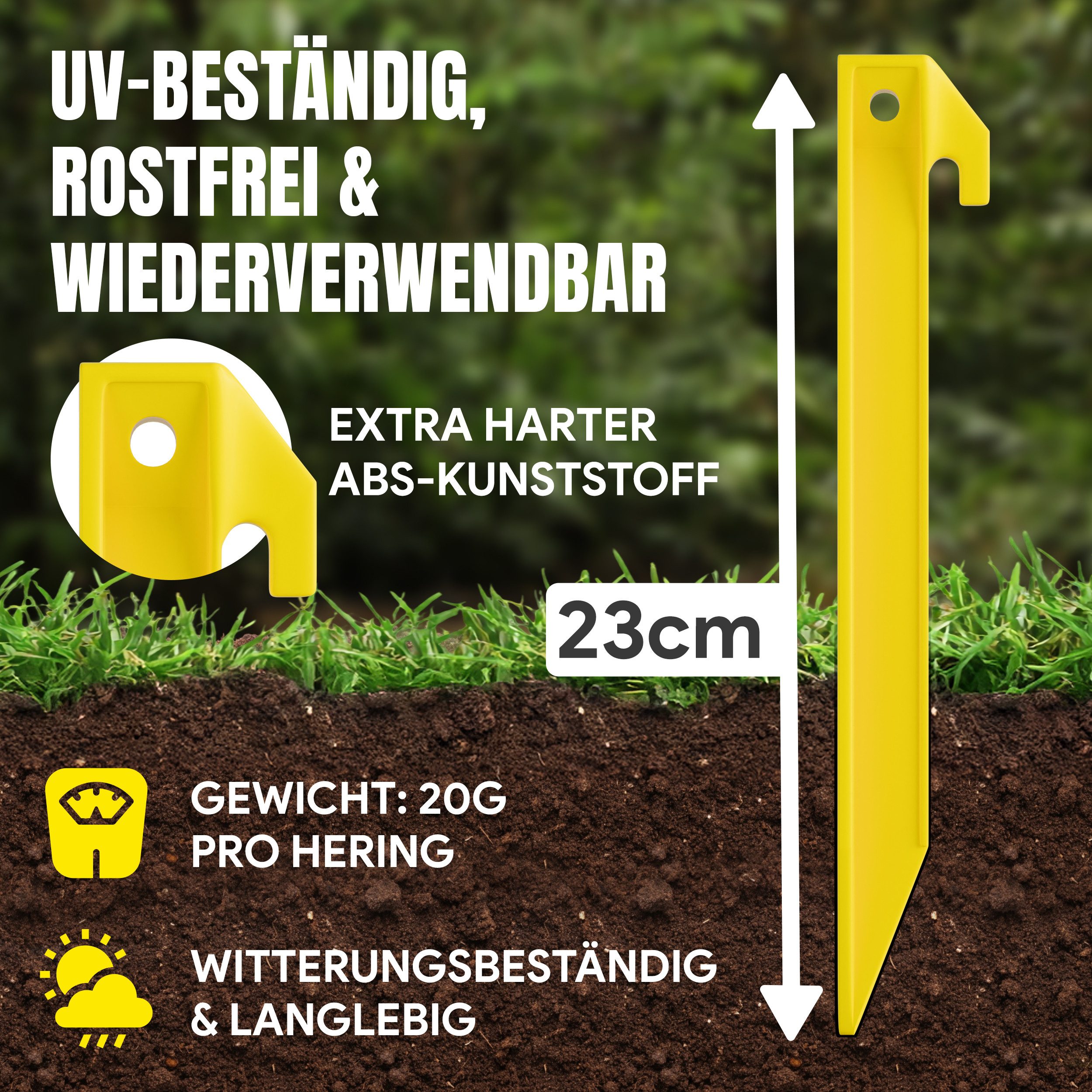 Oramics Zelthering robuste Camping Zeltheringe 23cm günstig online kaufen