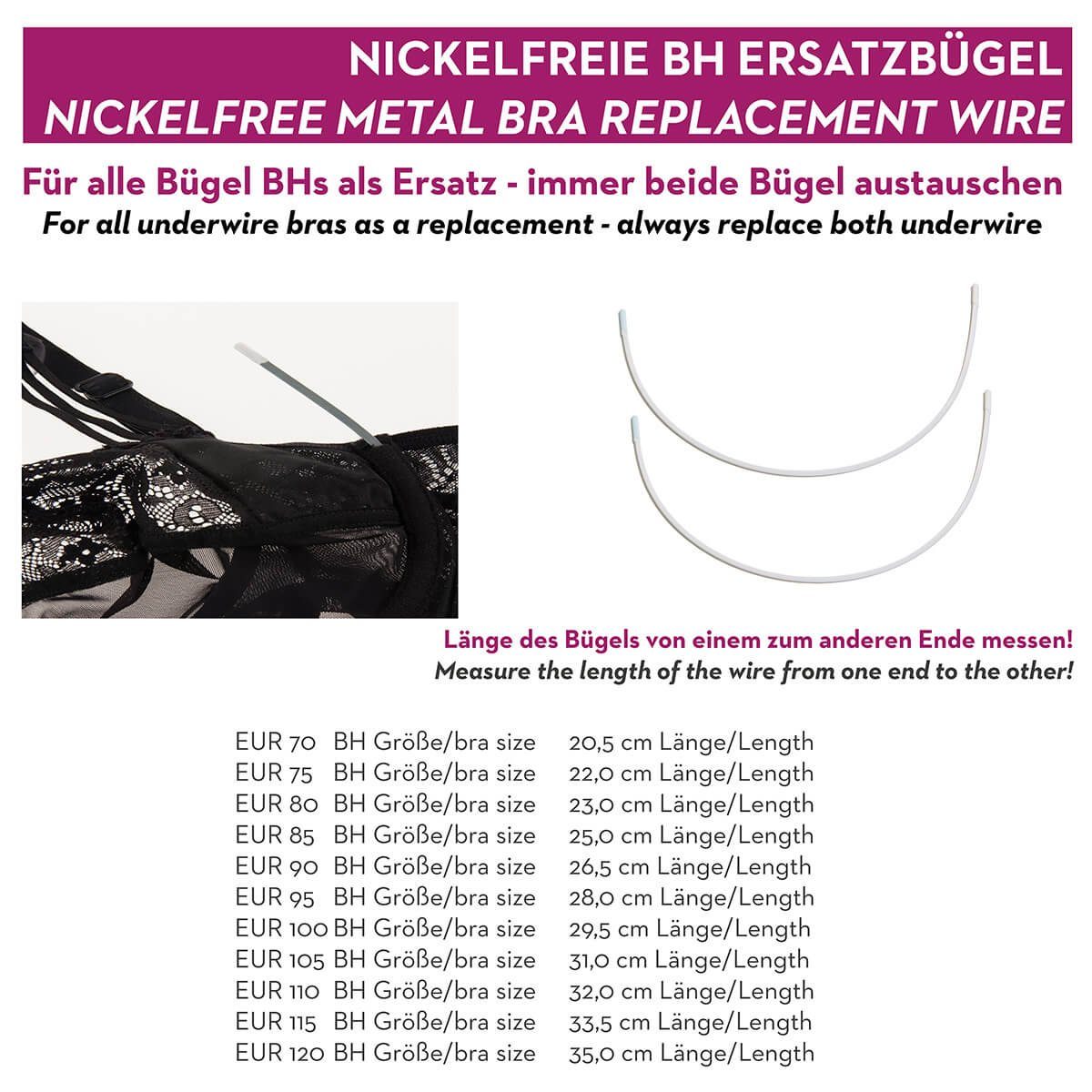 Miss Perfect BH-Ersatzbügel W2G8000010