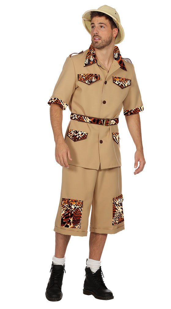 Karneval-Klamotten Kostüm Safari Herren Dschungel Afrika Herrenkostüm, Wild günstig online kaufen