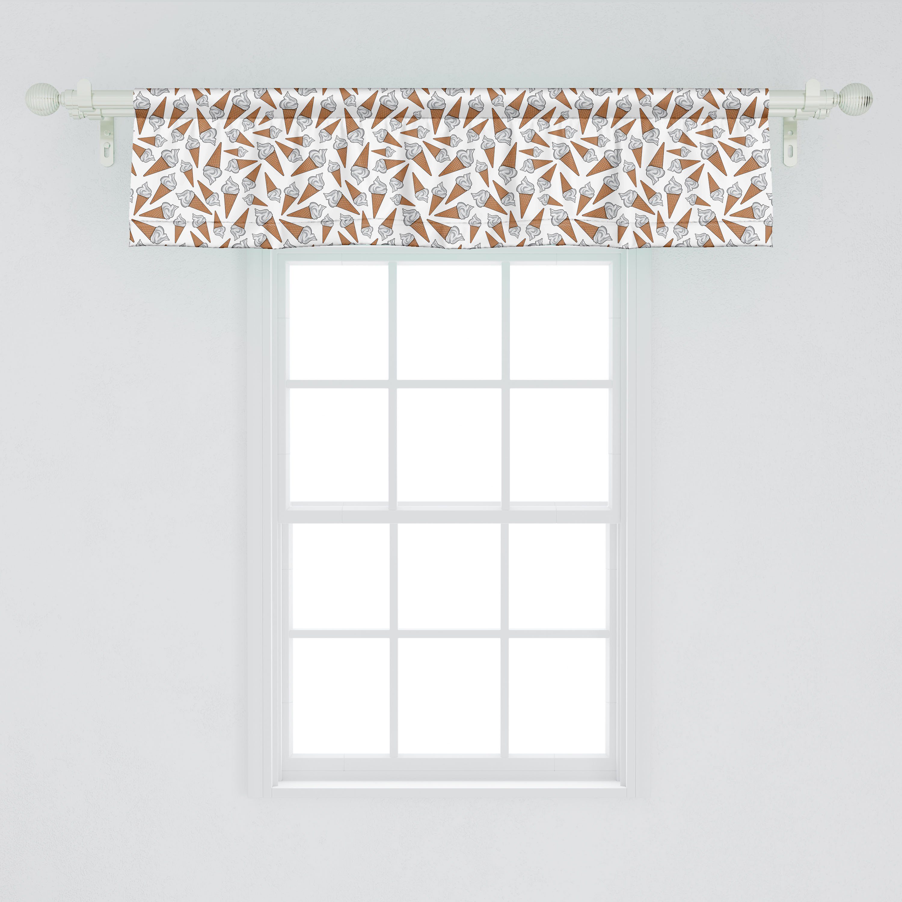 Scheibengardine Vorhang Volant für Schlafzimmer Gelato mit Stangentasche, Microfaser, Abakuhaus, Dekor Yummy Küche Wüste Süss