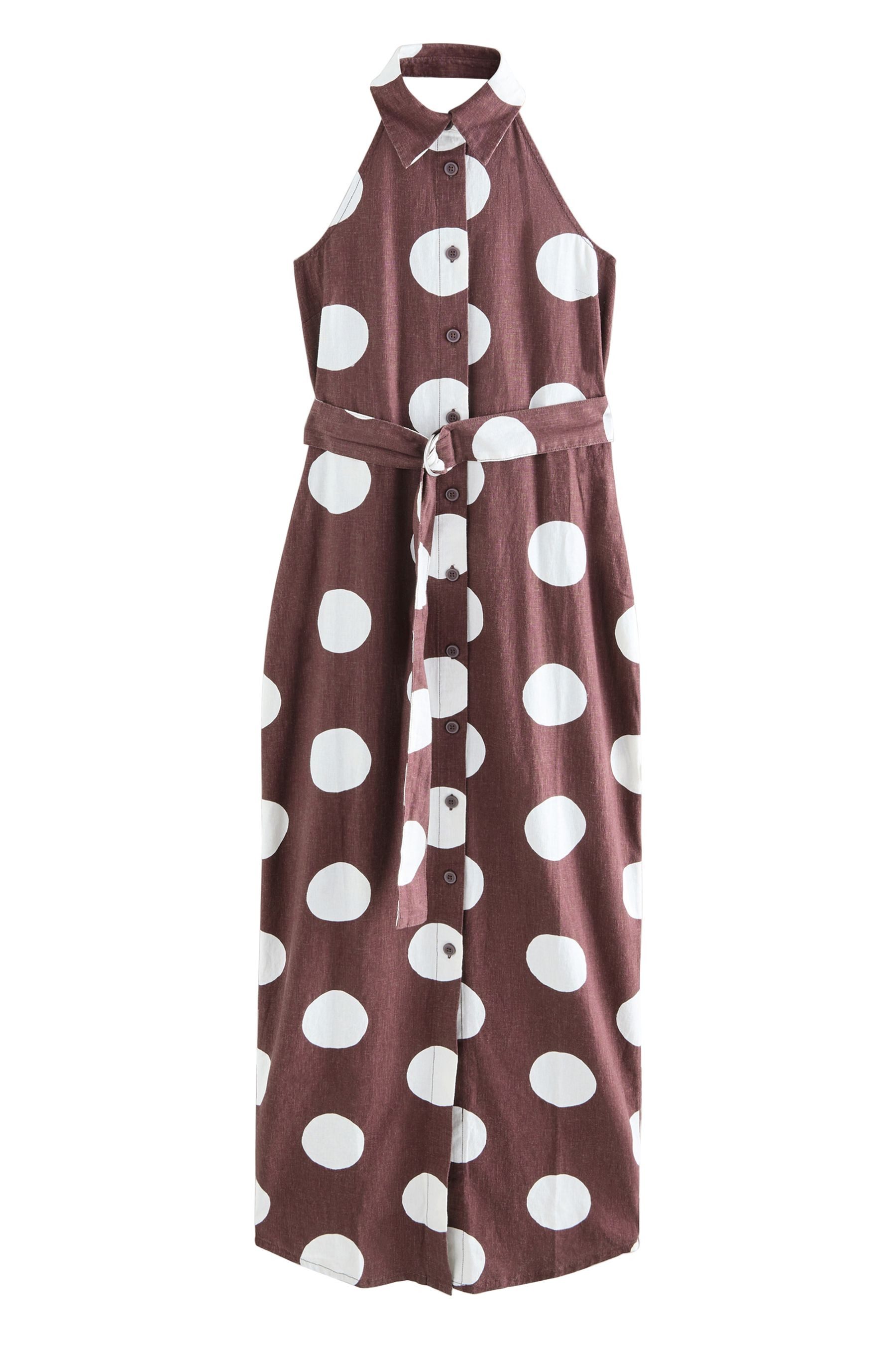 Next Midikleid Neckholder-Midikleid aus Leinengemisch (1-tlg) günstig online kaufen