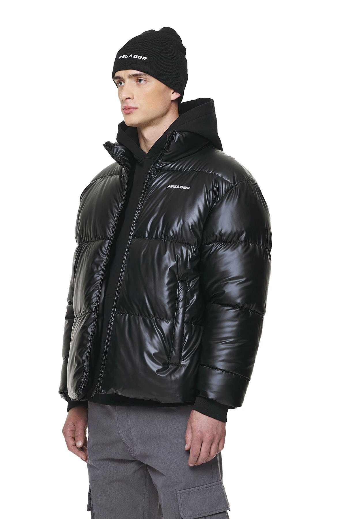 PEGADOR Steppjacke Solin Glossy Puffer M (1-St., kein Set)