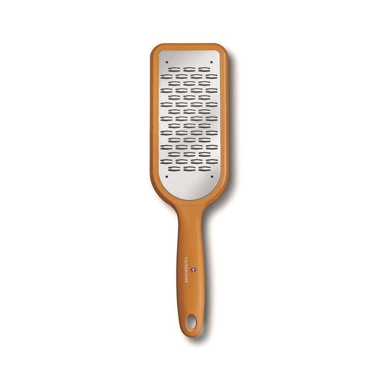 Victorinox Küchenreibe Küchenreibe, mittel Orange, Edelstahl, (Stück, 1-St., 1 Küchenreibe), Küchenhobel Küchenraspel Schneide beidseitig