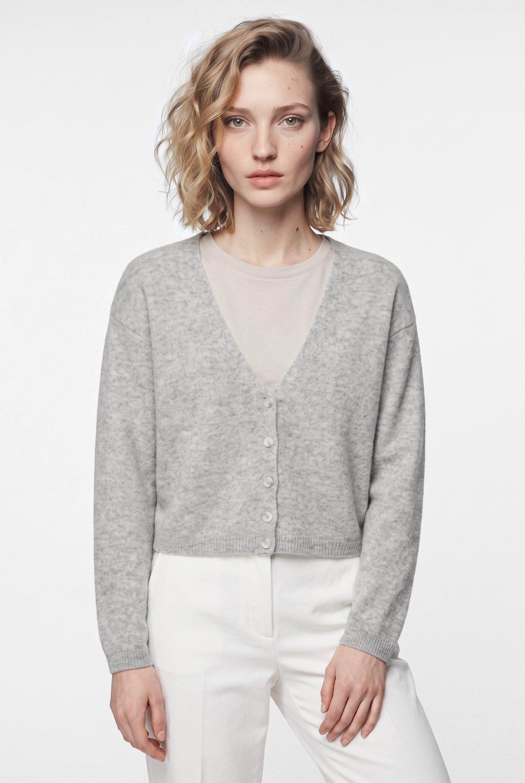 BOSS ORANGE Strickjacke Farano Premium Damenmode mit Alpaka, Relaxed Fit