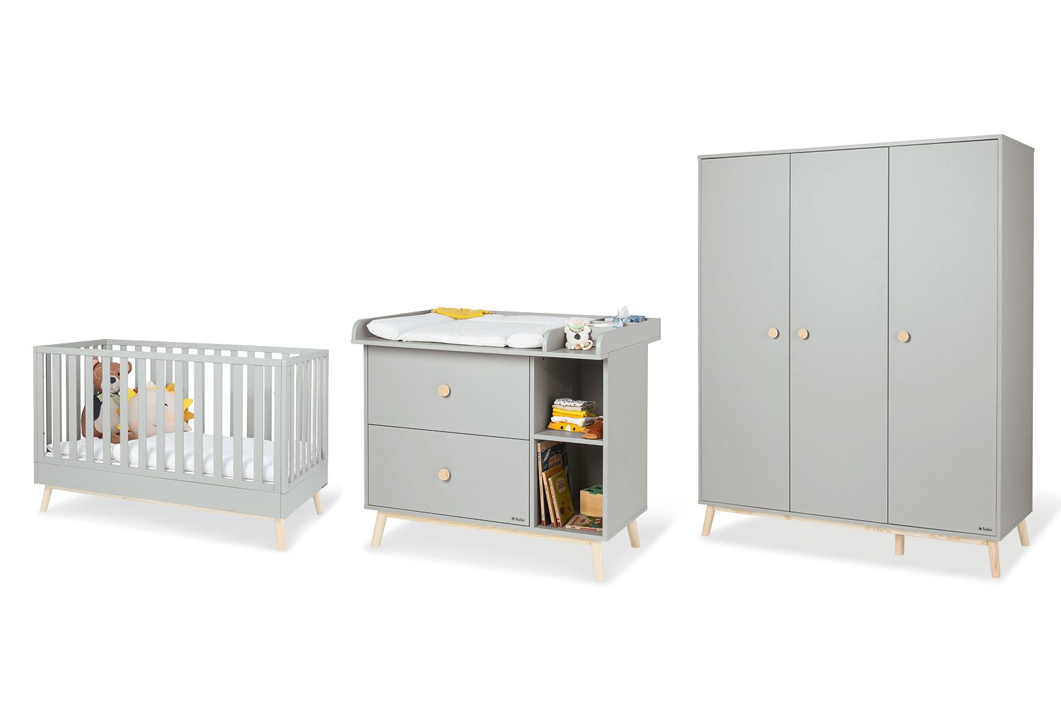 Pinolino® Babymöbel-Set „Dusk ”, breit groß, 3-tlg.