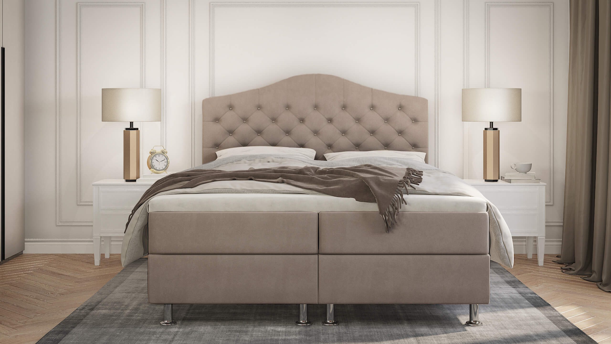 Best for Home Boxspringbett Glamour Bonellfederkern günstig online kaufen