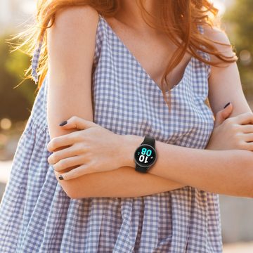 kwmobile Smartwatch-Hülle 2x Kunststoff Hülle für Samsung Galaxy Watch 5 (40mm), Schutzrahmen - Glitzer Schutzhülle in Transparent Schwarz