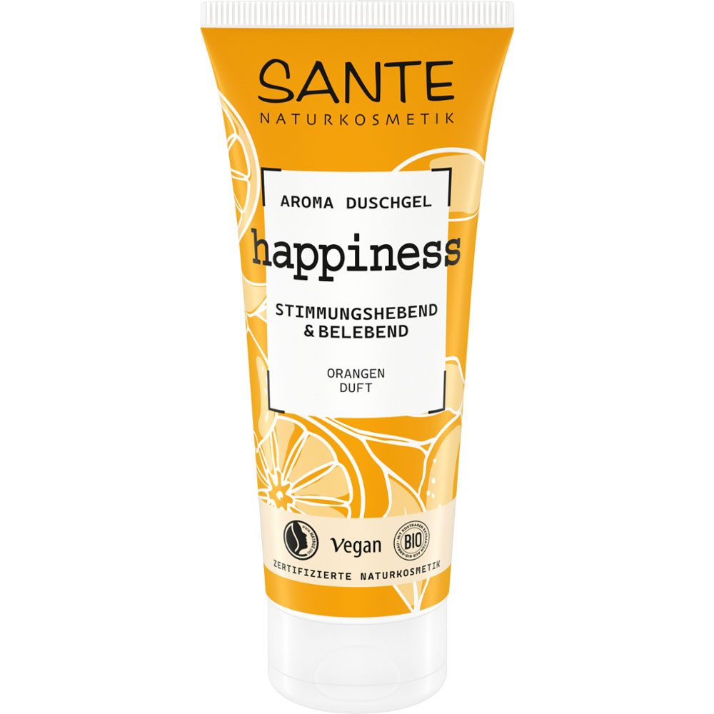 SANTE Duschgel Happiness Bio Orange Mango, Orange, 200 ml