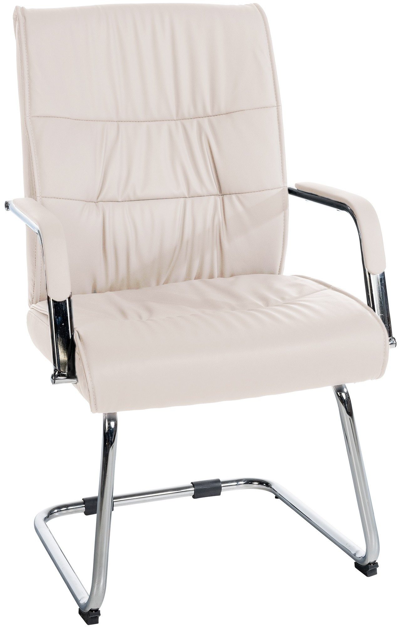 furnicato Besucherstuhl Sievert 100x58x66 cm creme (1 St)
