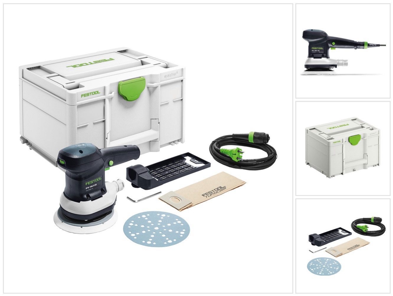 FESTOOL Exzenterschleifer ETS 150/5 EQ-Plus Exzenterschleifer 310 W 150 mm + systainer (576080