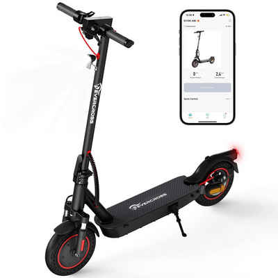 EVERCROSS TECH E-Scooter EV10KP mit Straßenzulassung (ABE), 10'' klappbarer Elektroroller, mit APP, 10,4AH Akku, MAX 20KM/H, duales Bremssystem