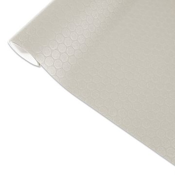 Karat Vinylboden CV-Belag Daisy Kreise Weiß, Bodenbelag recycelbar, mit 3D Effekt