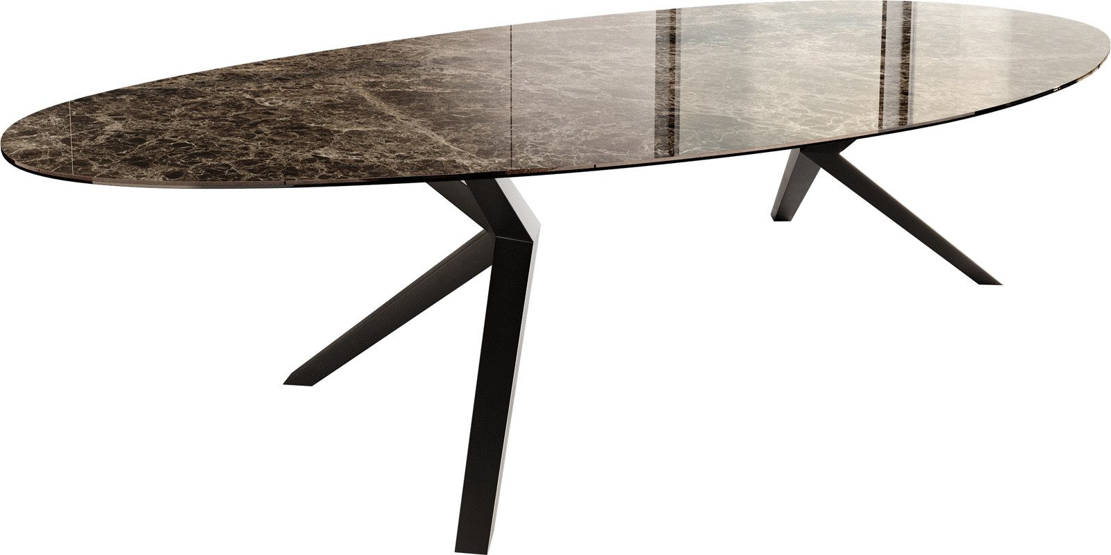 DELIFE Esstisch Edge, Oval Keramik Laminam®Emperador günstig online kaufen