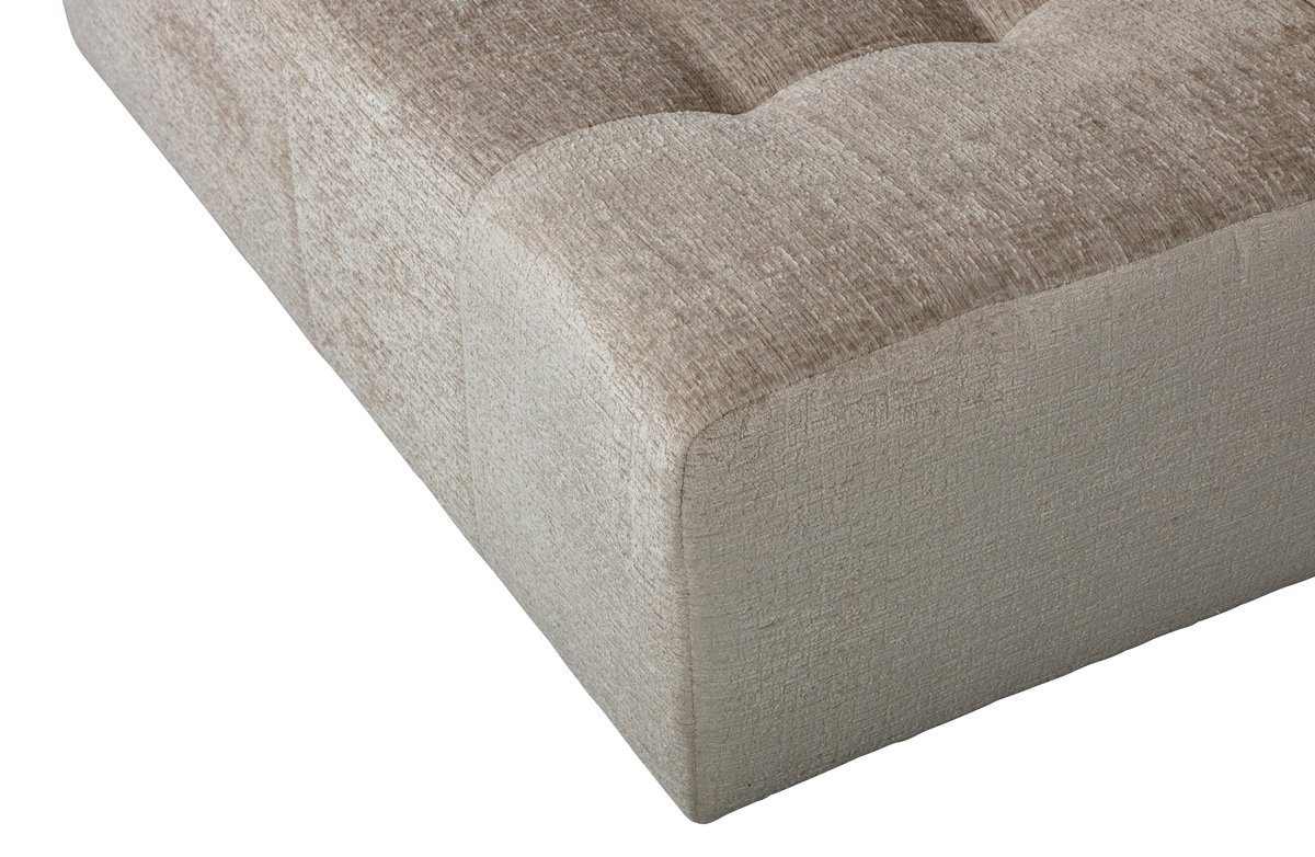 BePureHome Sofaelement Polsterhocker Caleidoscoop - freistellbar Samt Pearl, Struktur