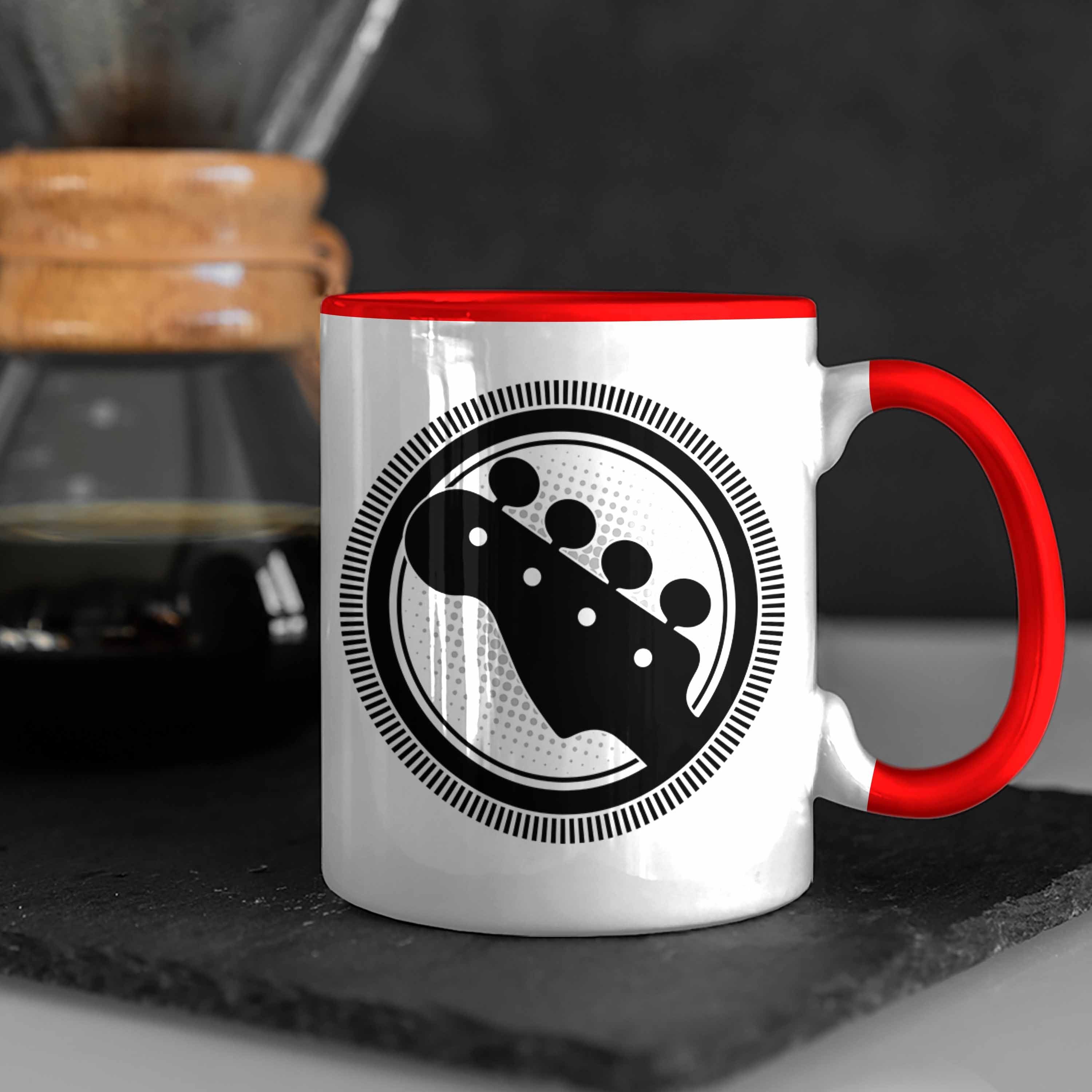Trendation Tasse Tasse Kaffee-Bech Gitarrenspieler Spruch Rot Geschenk Geschenkidee Gitarre